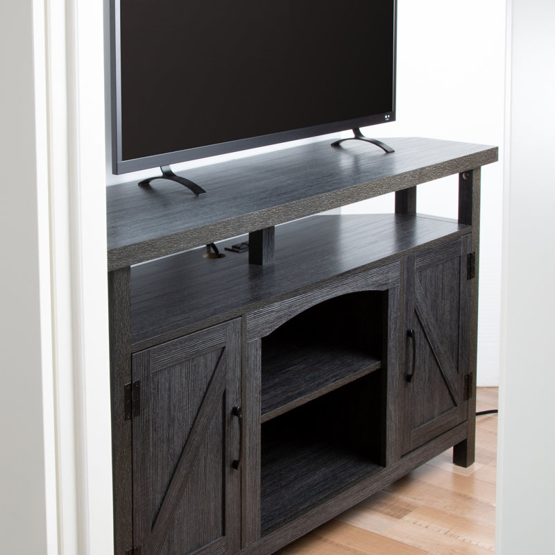 Gracie Oaks Nasho Farmhouse Corner TV Stand for TVs up to 60" & Reviews